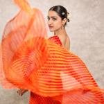 Orange Pure Georgette Lehariya Saree | Traditional Pattern | Jaipurio Designer Collection